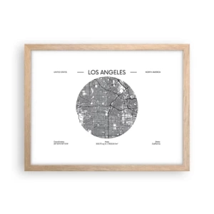 Plakat w ramie jasny dąb - Anatomia Los Angeles - 40x30 cm