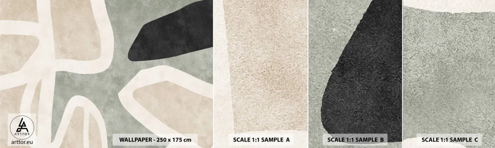 Fototapeta Próbka Samoprzylepna Deluxe Sticker - Kompozycja z motywem czerni - Abstrakcja, Minimalizm, Sztuka Współczesna - 100x30 cm