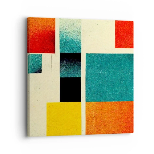 Obraz na płótnie - Abstrakcja geometryczna – dobra energia - 30x30 cm