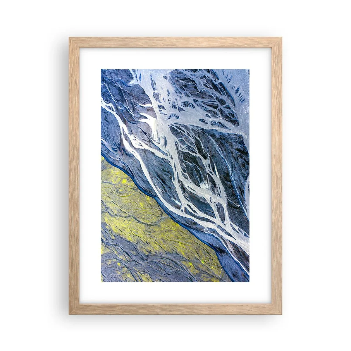 Plakat w ramie jasny dąb - Naskalne malowidła natury - 30x40 cm