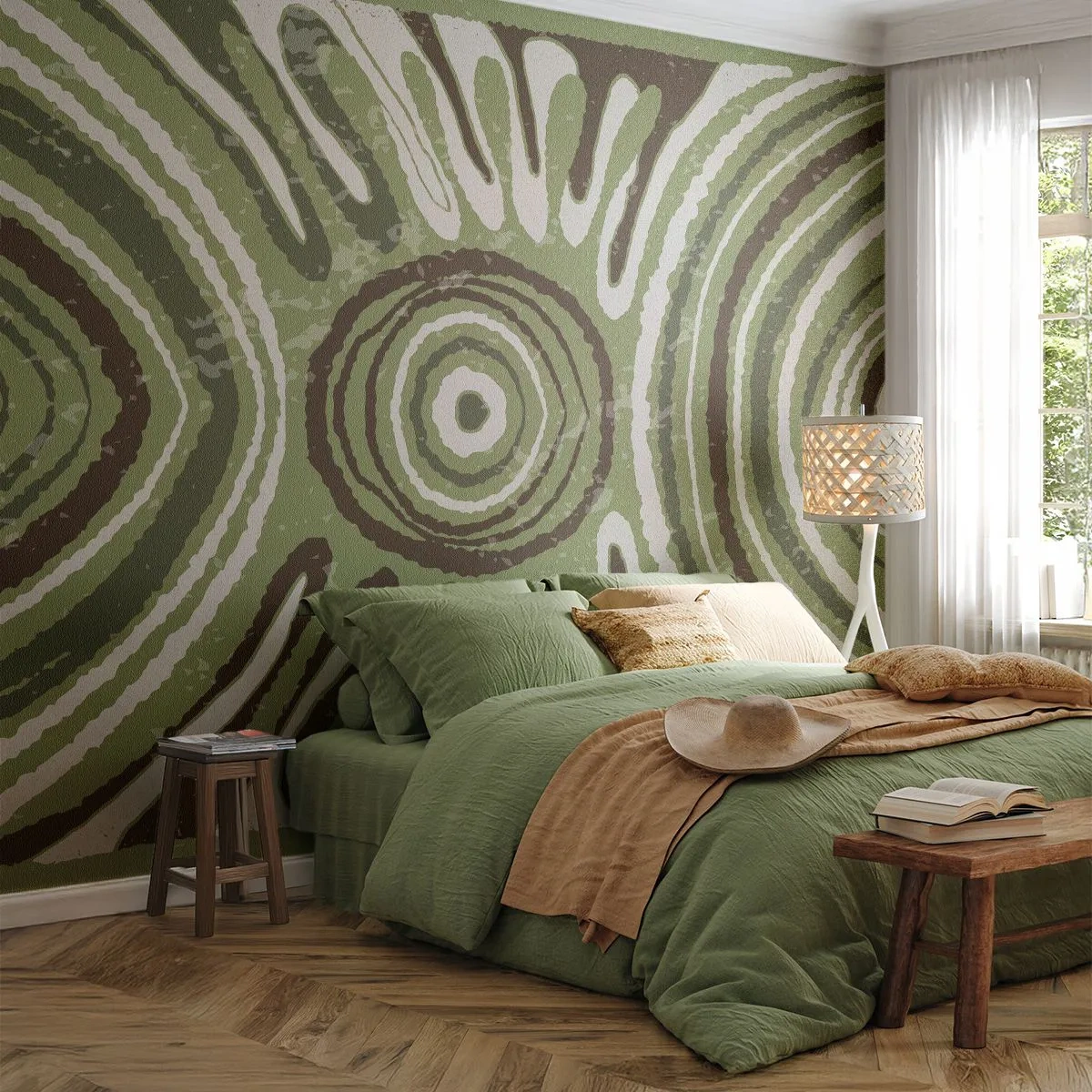 Fototapeta Samoprzylepna Deluxe Sticker - Eksplozja emocji - Postarzany, Boho, Sztuka - 250x175 cm