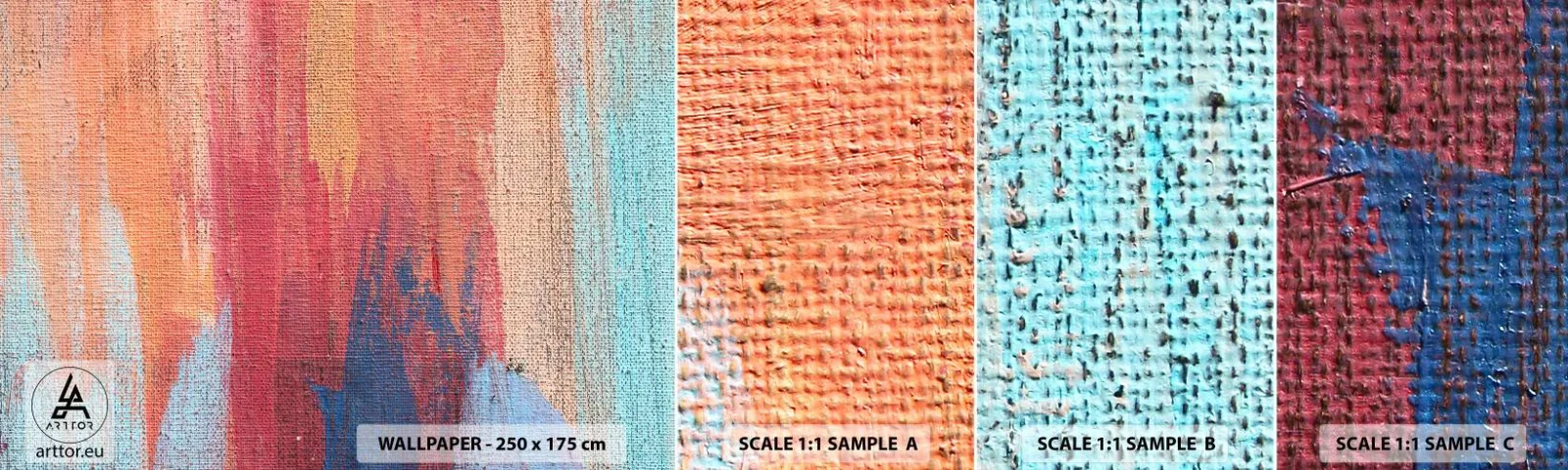 Fototapeta Próbka Samoprzylepna Deluxe Sticker - Spłynąć tęczą - Abstrakcja, Sztuka, Malarstwo - 100x30 cm