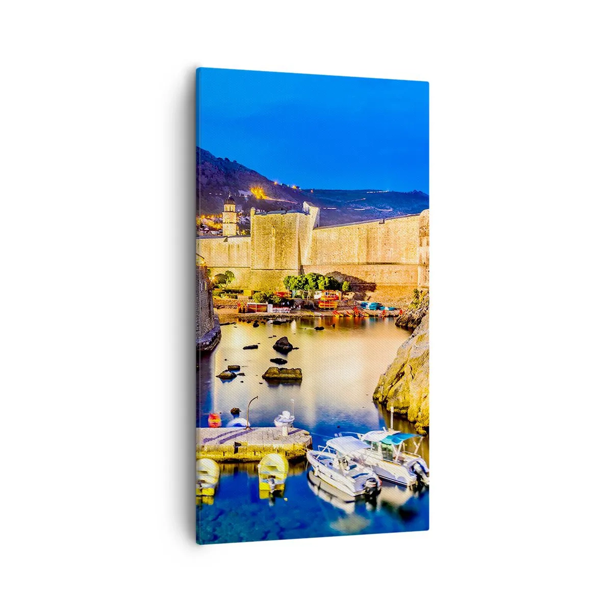 Obraz na płótnie - Rozświetlona noc nad Adriatykiem - 55x100 cm