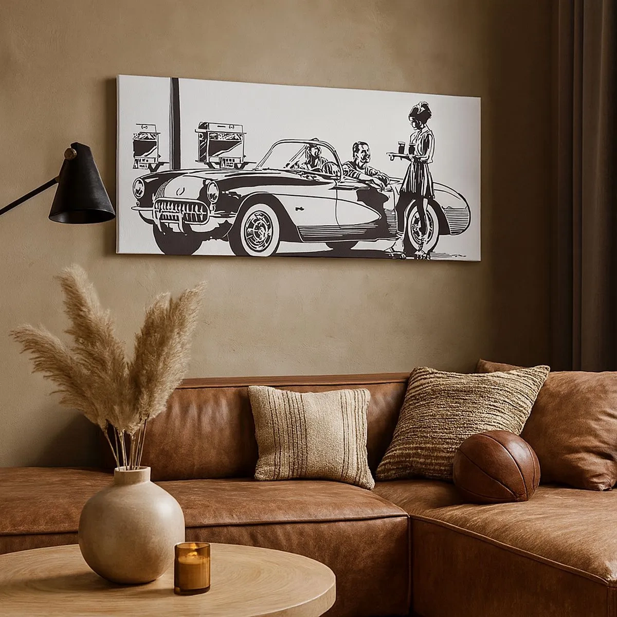 Obraz na płótnie - 60. - beztroska Ameryka - 100x40 cm