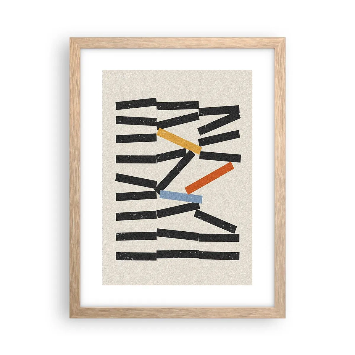 Plakat w ramie jasny dąb - Domino – kompozycja - 30x40 cm