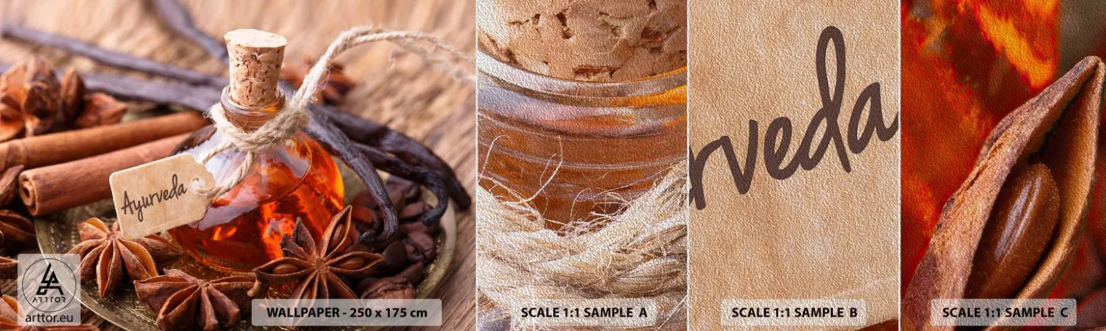 Fototapeta Próbka Premium Sand - Ku jedności ciała i ducha - Cynamon, Anyż, Wanilia - 100x30 cm