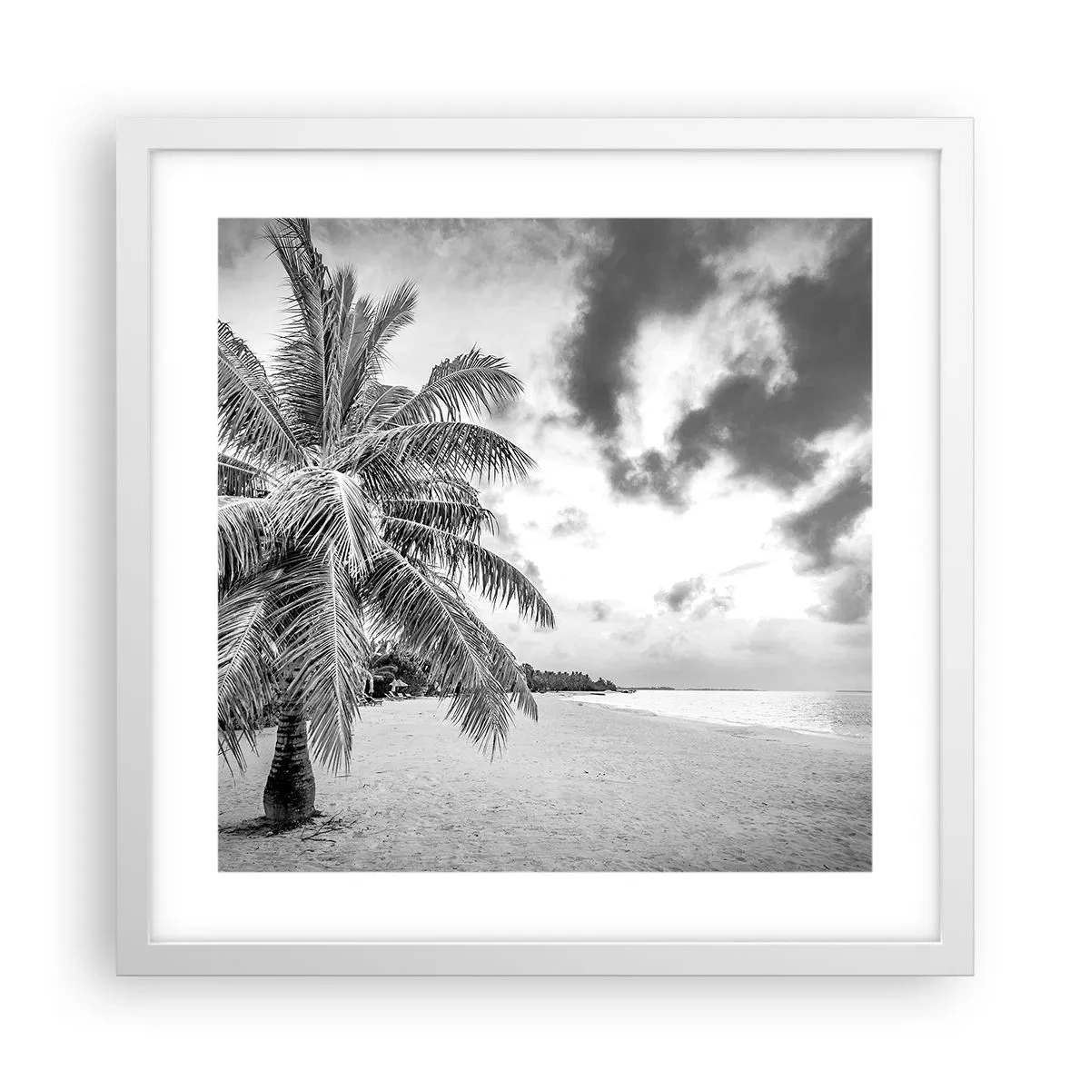 Plakat w białej ramie - Gdy tęsknisz do samotności… - 40x40 cm