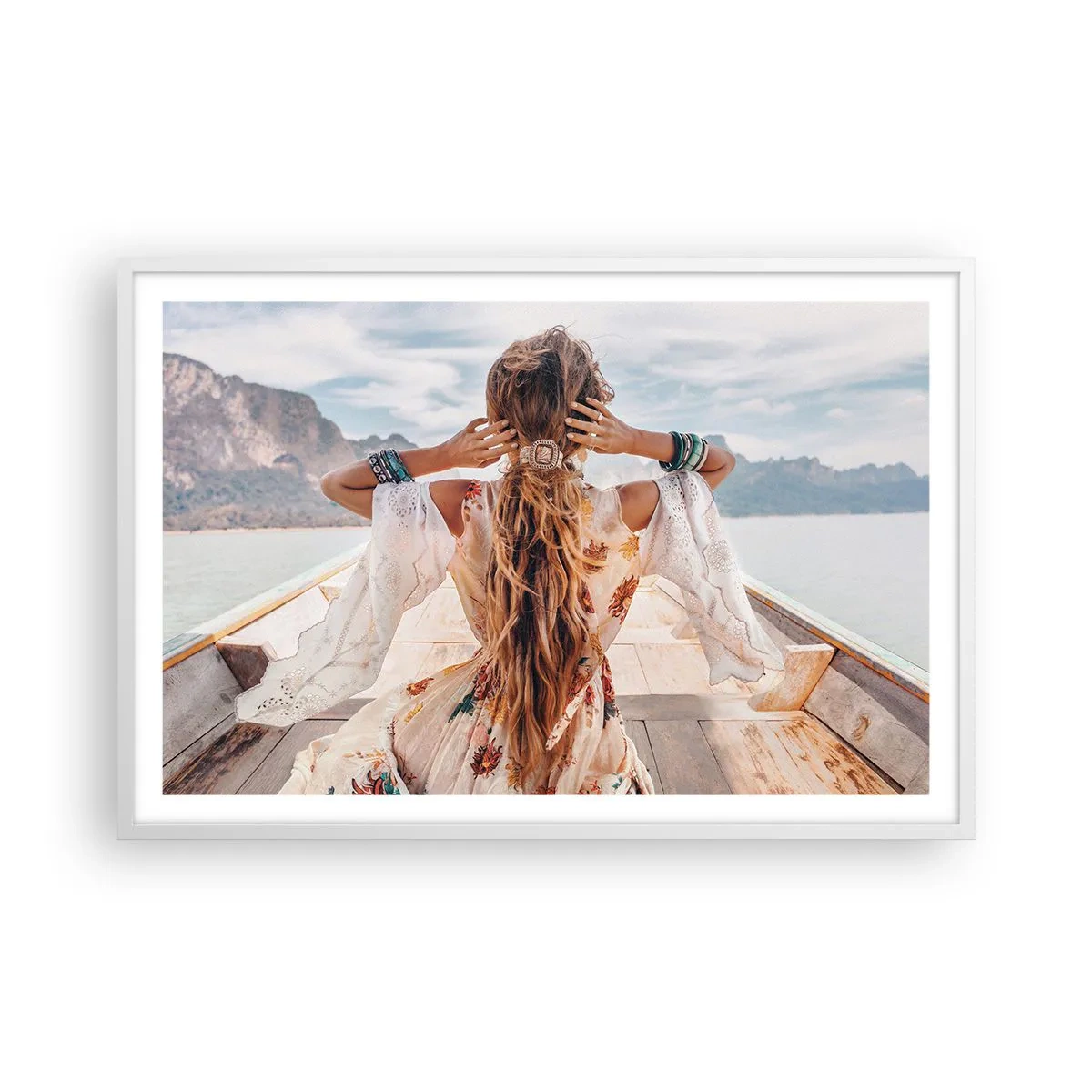 Plakat w białej ramie - W drodze ku szczęściu - 91x61 cm