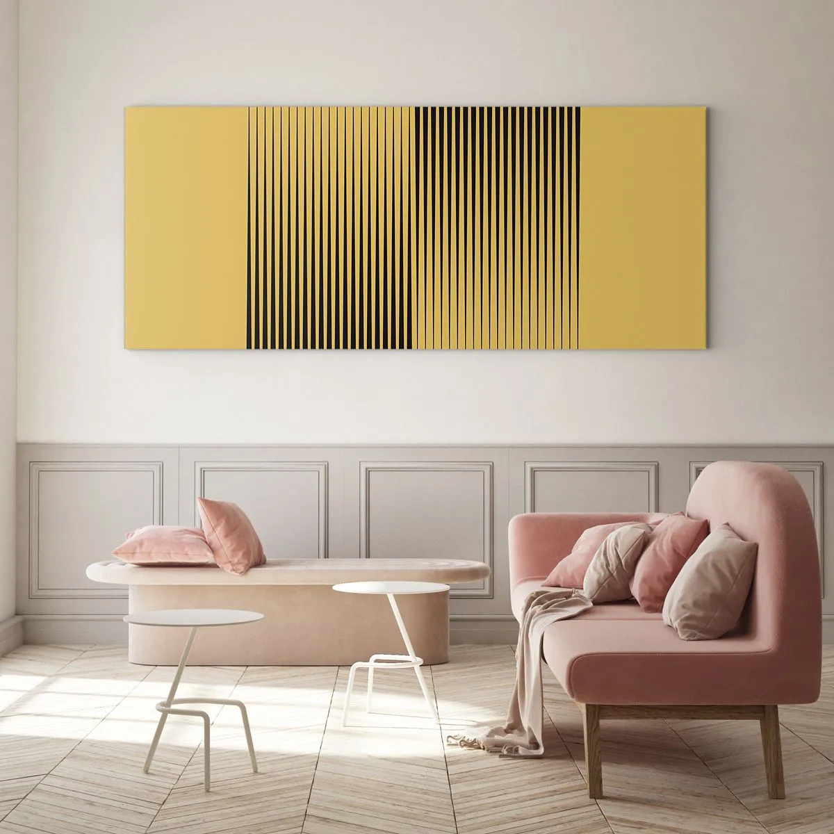 Obraz na szkle - Kwadratura przeciwieństw - 100x40 cm