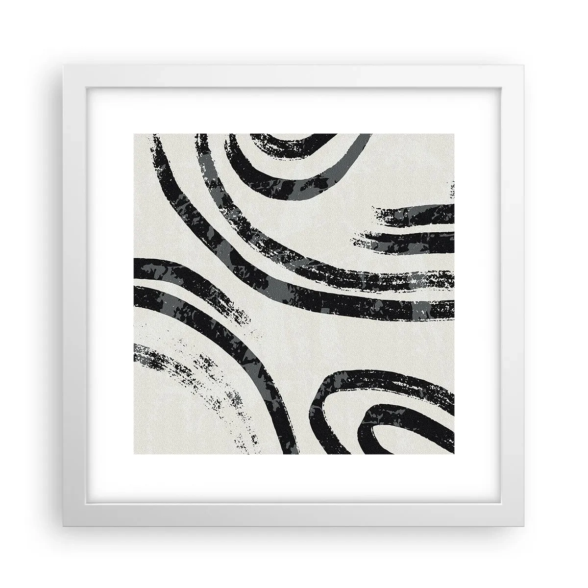 Plakat w białej ramie - W pół zatrzymany - 30x30 cm