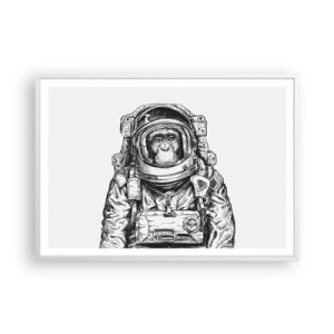 Plakat w białej ramie - Alternatywna ewolucja - 100x70 cm