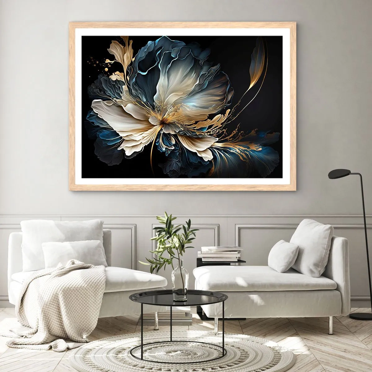 Plakat w ramie jasny dąb - Baśniowy kwiat paproci - 50x40 cm