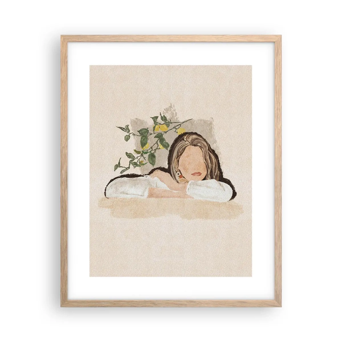 Plakat w ramie jasny dąb - Piękność południa - 40x50 cm
