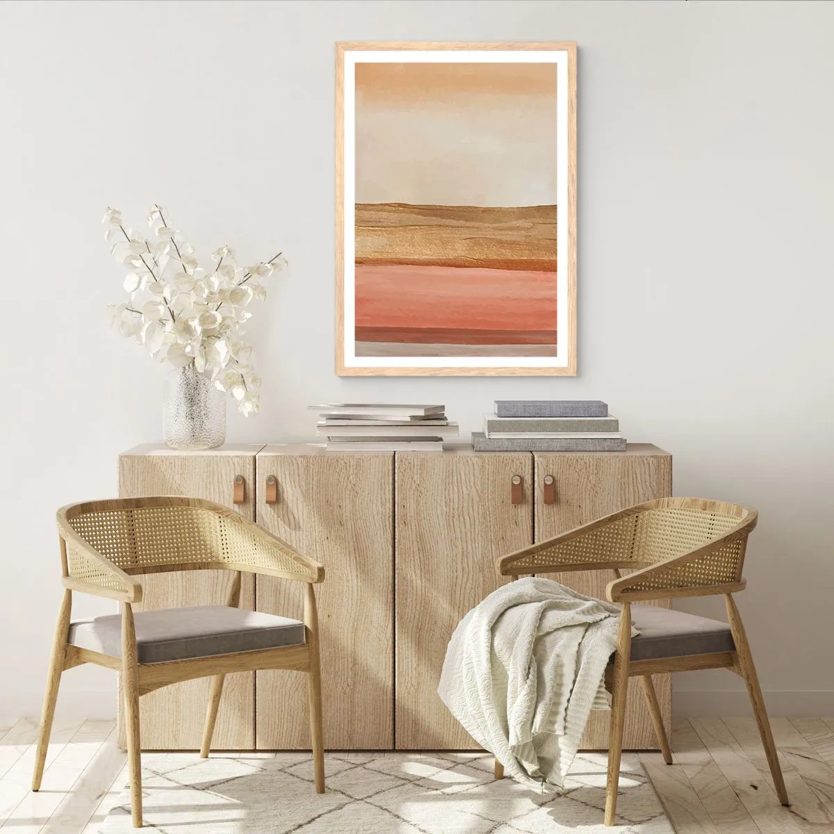 Plakat w ramie jasny dąb - Kompozycja wertykalna - 61x91 cm