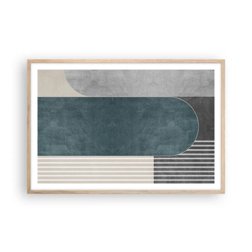 Plakat w ramie jasny dąb - Kompozycja na poziomie - 91x61 cm