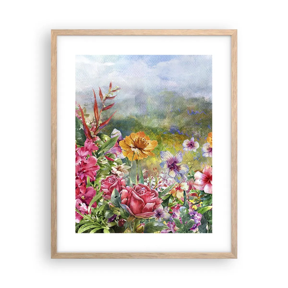 Plakat w ramie jasny dąb - Ogród, który oszalał - 40x50 cm