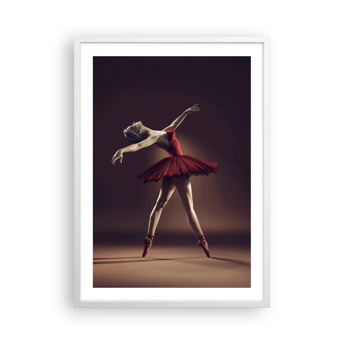 Plakat w białej ramie - Prima ballerina - 50x70 cm