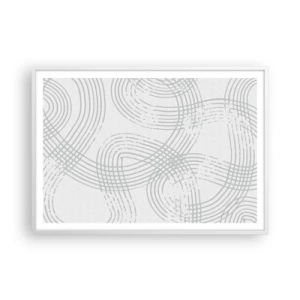 Plakat w białej ramie - Nie ma prostej drogi - 100x70 cm