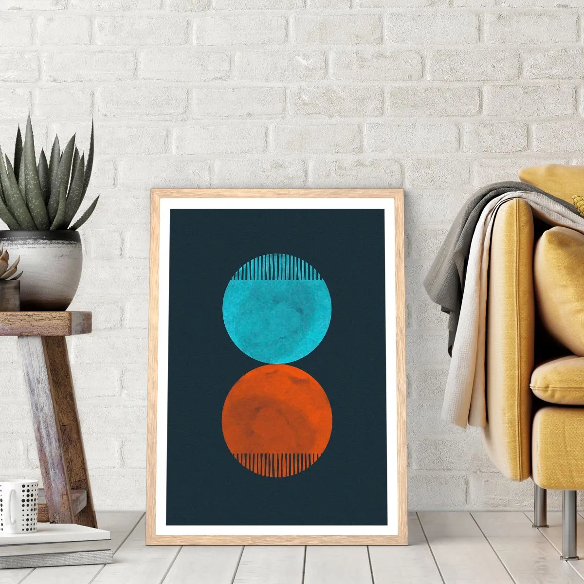 Plakat w ramie jasny dąb - Tylko geometria? - 50x70 cm