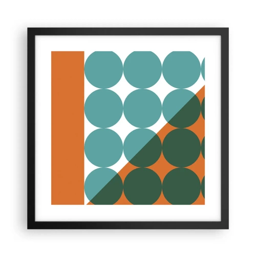 Plakat w czarnej ramie - W górę i na skos - 40x40 cm