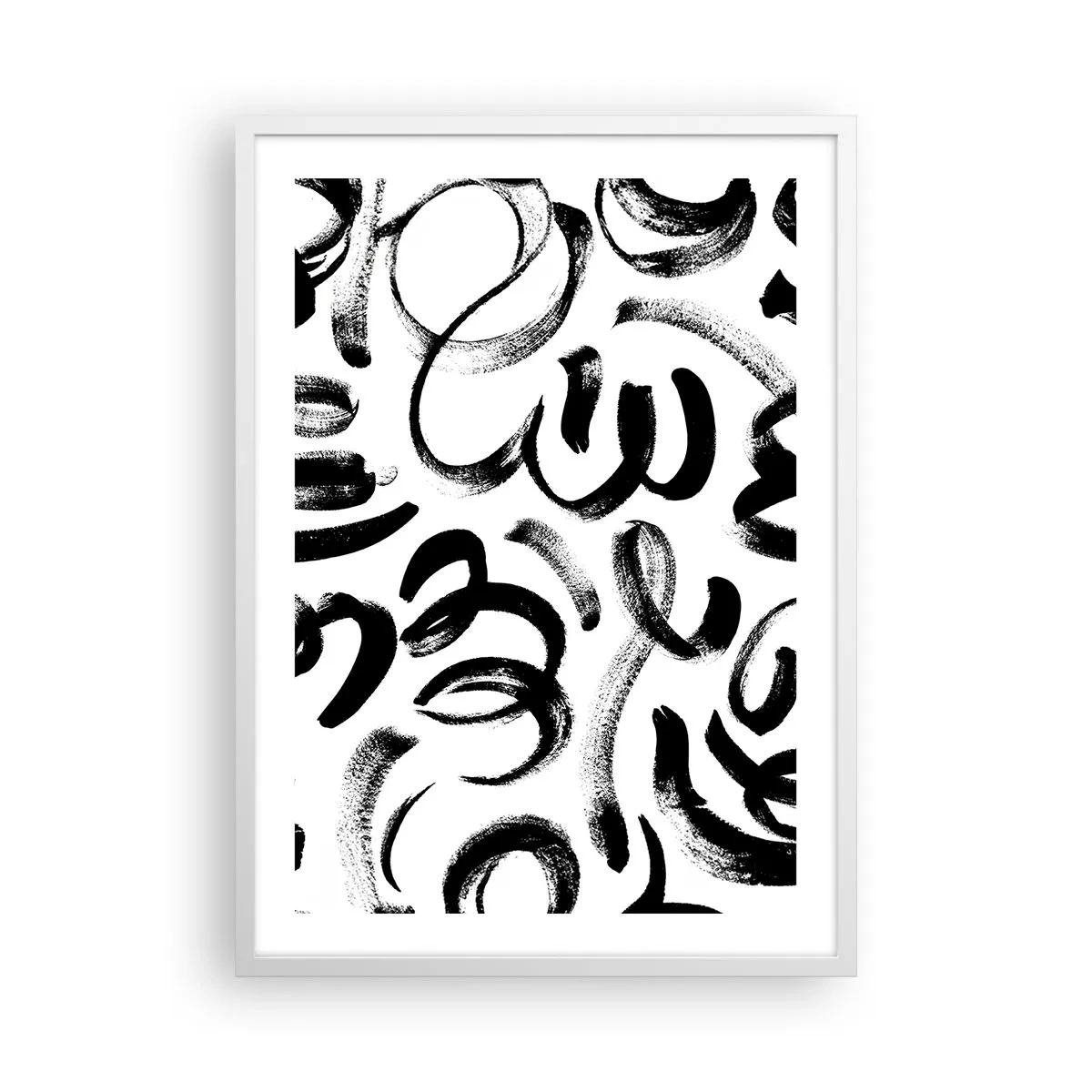 Plakat w białej ramie - Czarno na białym - 50x70 cm