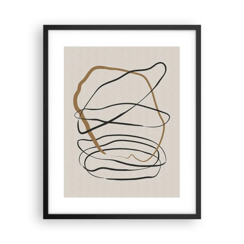 Plakat w czarnej ramie - Kompozycja – taniec opętaniec - 40x50 cm