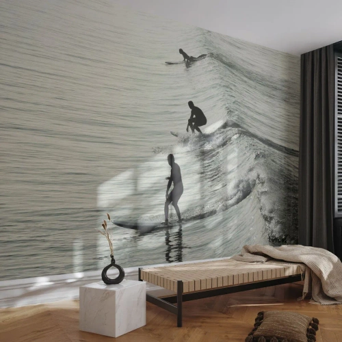 Fototapeta Premium Sand - Na spotkanie fali - Surfing, Sport, Ocean - 400x280 cm