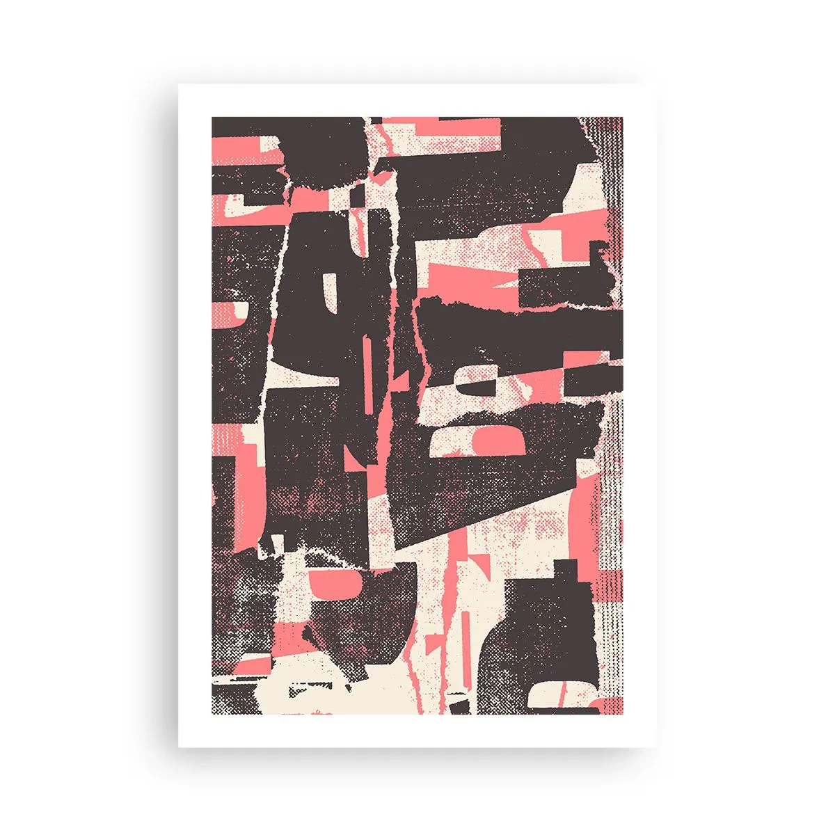 Plakat - Dynamiczna abstrakcja w odcieniach czerwieni i czerni - 50x70cm - Cały ten zgiełk - Nowoczesna dekoracja ścienna do salonu, kuchni i sypialni ARTTOR