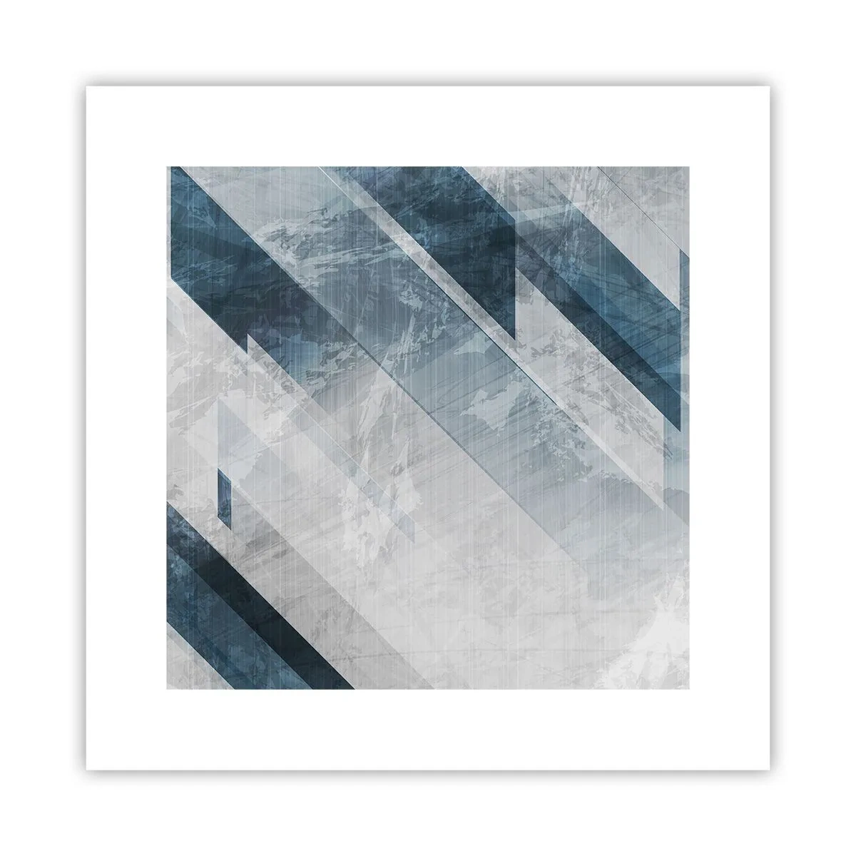 Plakat - Kompozycja przestrzenna – ruch szarości - 30x30 cm