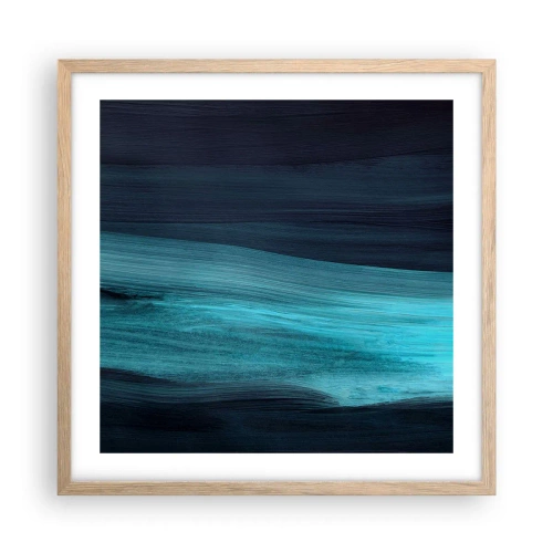 Plakat w ramie jasny dąb - Popłyń z nurtem - 50x50 cm