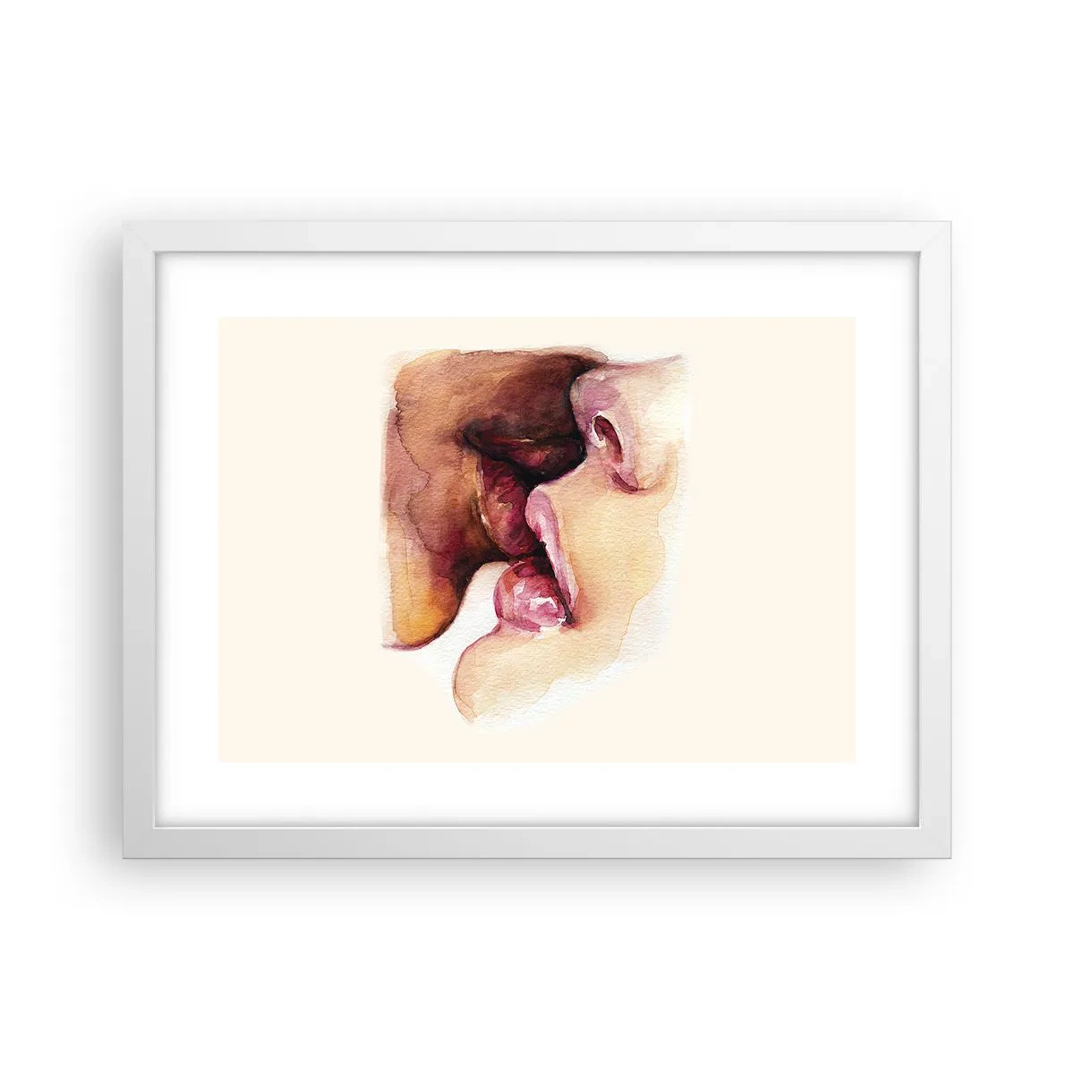 Plakat w białej ramie - Jak noc i dzień, ziemia i niebo - 40x30 cm