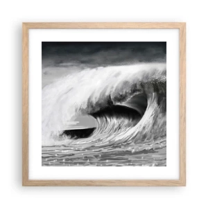 Plakat w ramie jasny dąb - Gniew oceanu - 40x40 cm