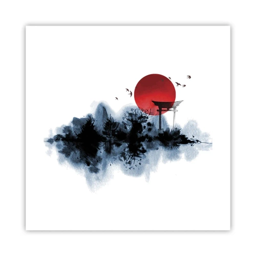 Plakat - Japoński widok - 40x40 cm