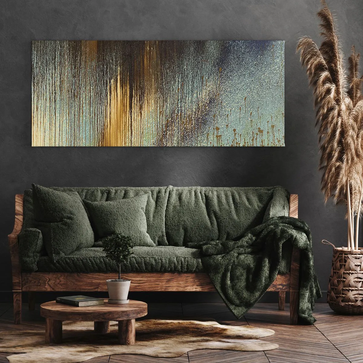 Obraz na płótnie - Nieprzypadkowa barwna kompozycja - 100x40 cm