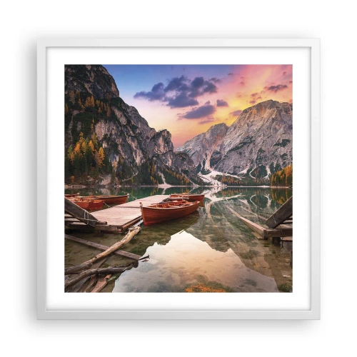 Plakat w białej ramie - Obietnica dnia - 50x50 cm