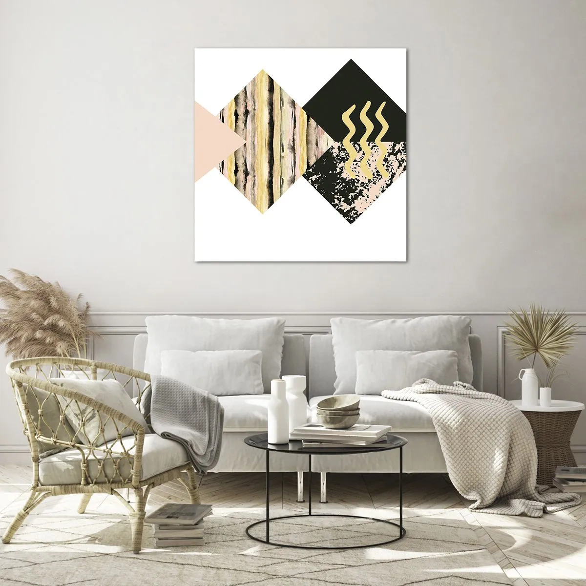 Obraz na szkle - Nie takie proste - 50x50 cm