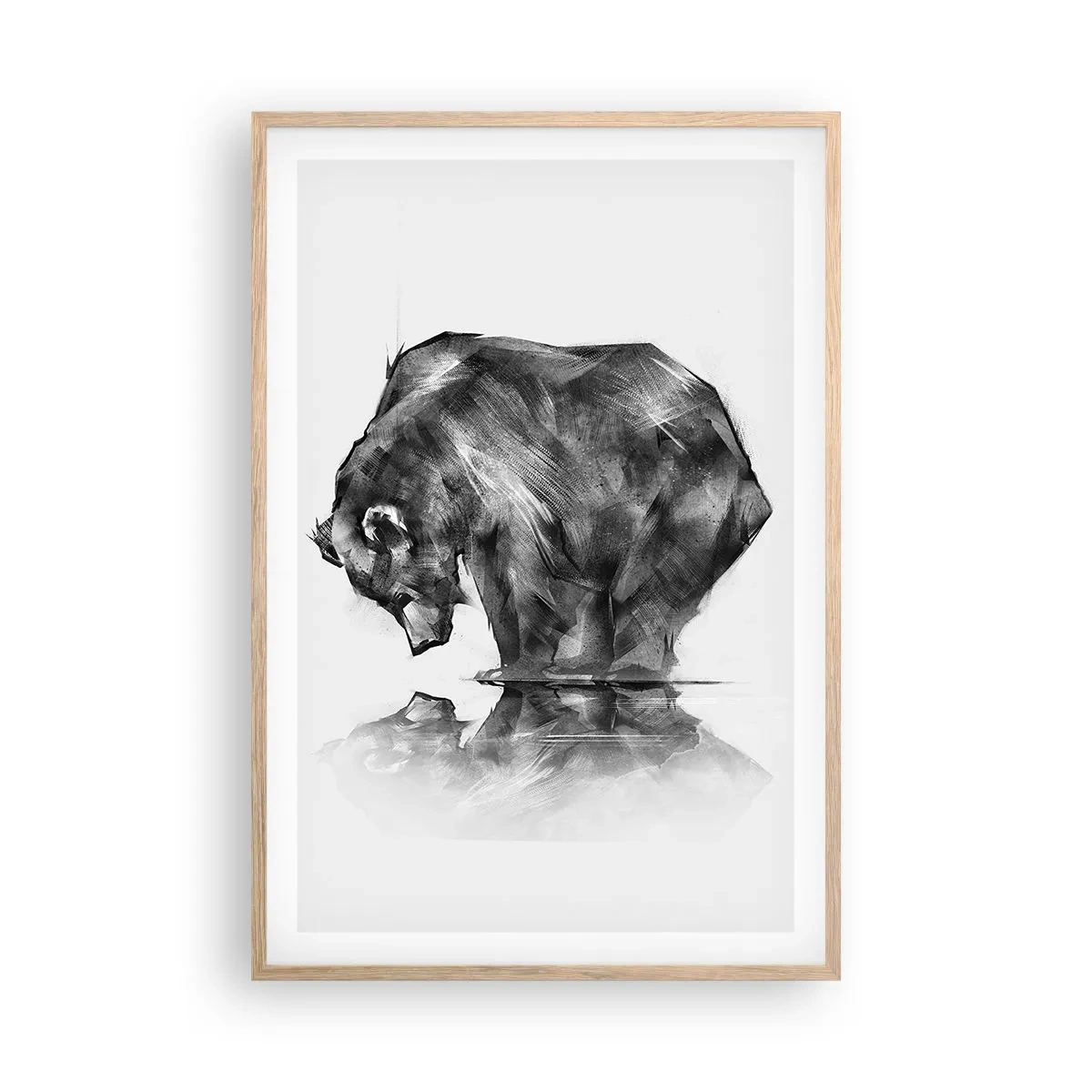 Plakat w ramie jasny dąb - Miło zobaczyć się z kimś bliskim - 61x91 cm