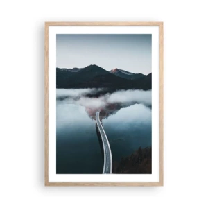 Plakat w ramie jasny dąb - Nad wodą gładką jak lustro - 50x70 cm