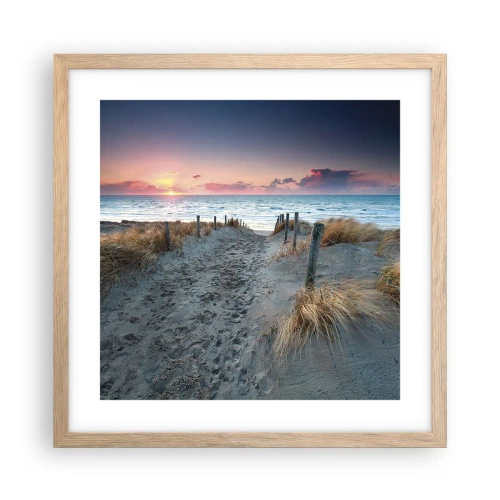 Plakat w ramie jasny dąb - Rozlałeś tęczę blasków promienistą… - 40x40 cm