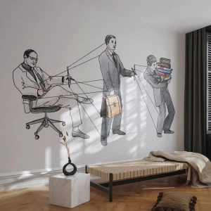 Fototapeta na wymiar Premium Canvas - Każdy swego pana ma - Abstrakcja, Mężczyzna, Praca