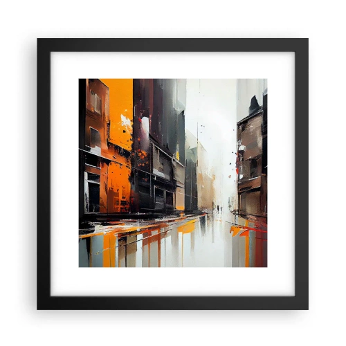 Plakat w czarnej ramie - Deszczowy dzień - 30x30 cm