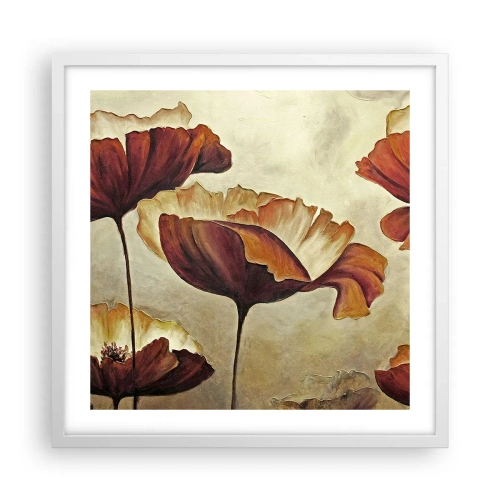 Plakat w białej ramie - Łąki łan - 50x50 cm