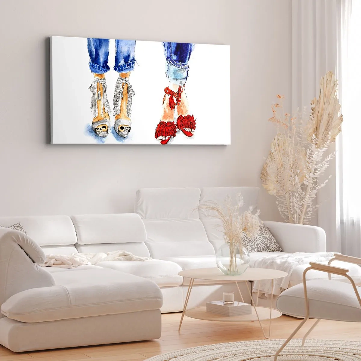 Obraz na płótnie - Może pójdziemy na spacer? - 90x30 cm
