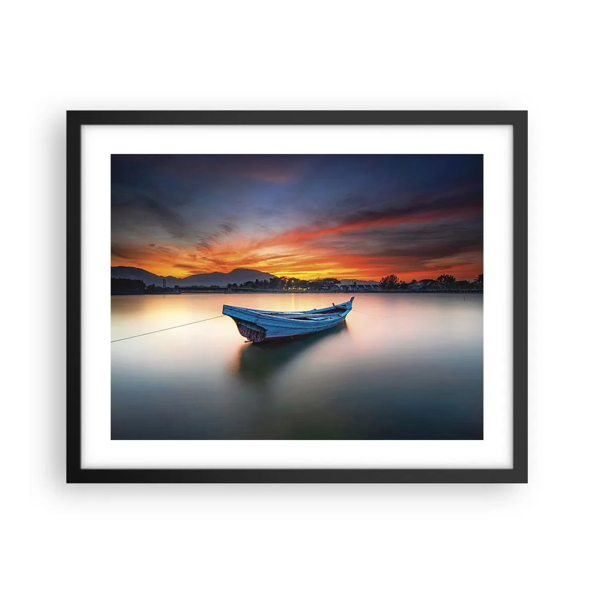 Plakat w czarnej ramie - Nadchodzi dobra noc - 50x40 cm