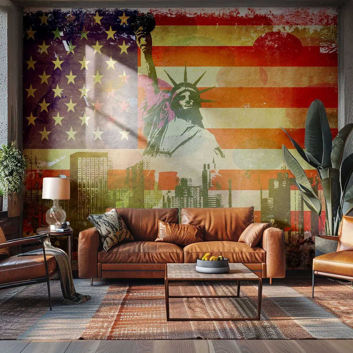 Fototapeta Samoprzylepna Deluxe Sticker - Viva America! - Nowy Jork, Usa, Statua Wolności - 250x175 cm