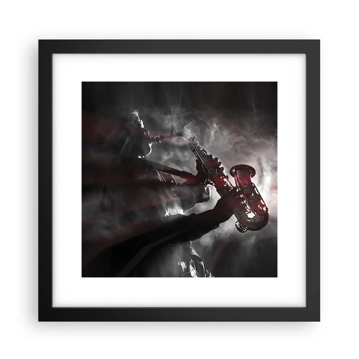 Plakat w czarnej ramie - W oparach jazzu - 30x30 cm
