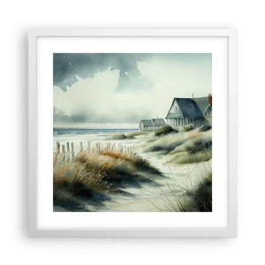 Plakat w białej ramie - Z dala od zgiełku - 40x40 cm