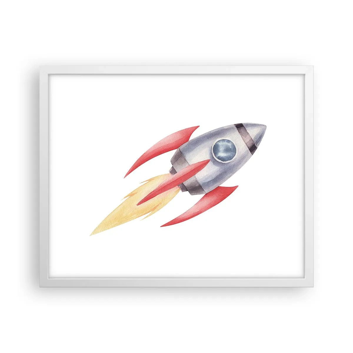 Plakat w białej ramie - Wyżej, prędzej, dalej - 50x40 cm