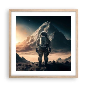 Plakat w ramie jasny dąb - Nowe wyzwanie - 50x50 cm