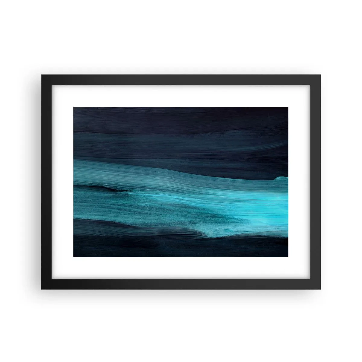 Plakat w czarnej ramie - Popłyń z nurtem - 40x30 cm